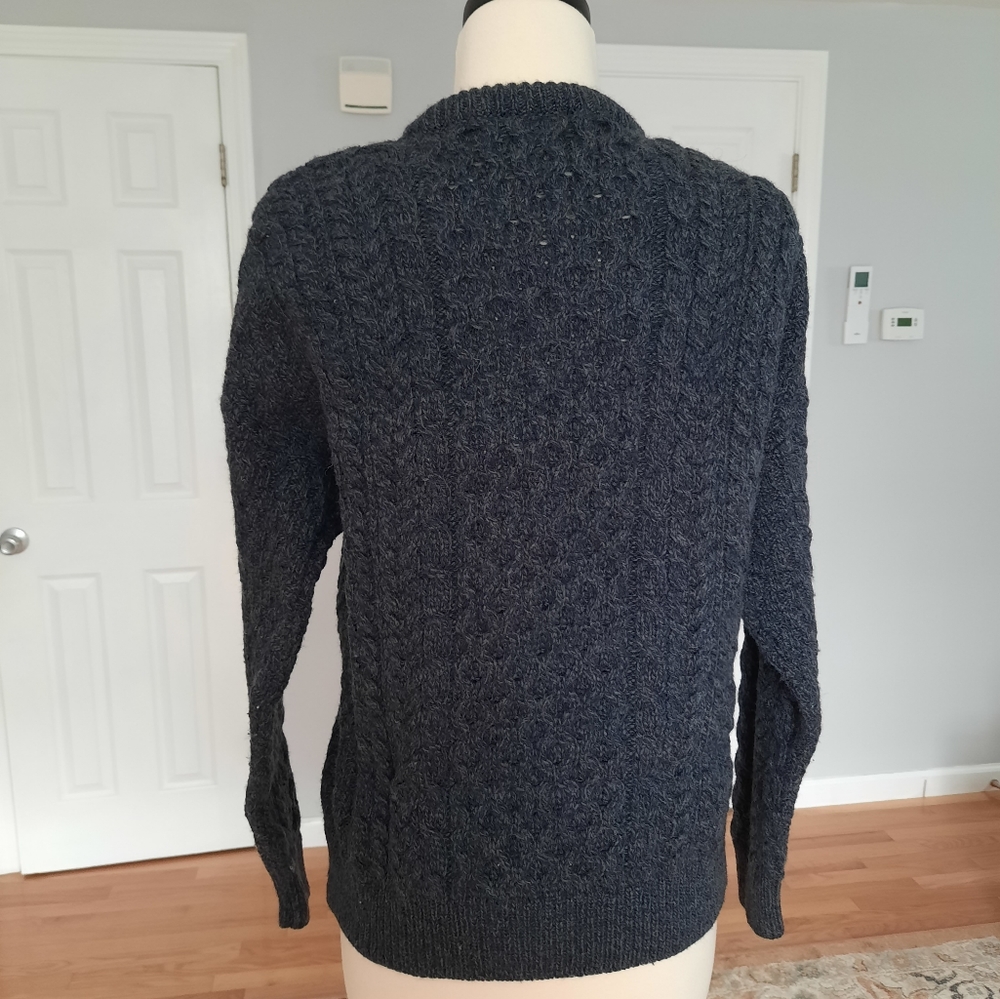 Shannon dark blue wool cardigan. - Picture 2 of 9